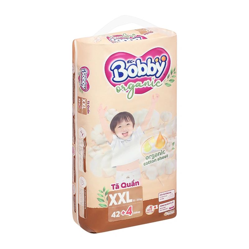 Tã quần Bobby Organic size XXL 42 + 4 miếng (15 - 25 kg) 17