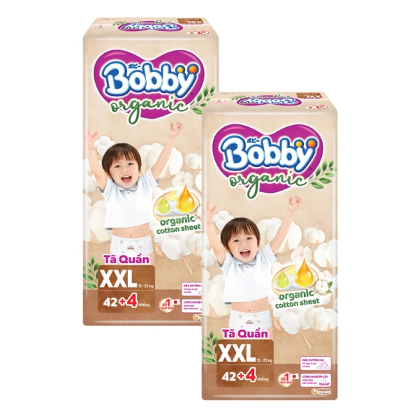 Combo 2 tã quần Bobby Organic size XXL