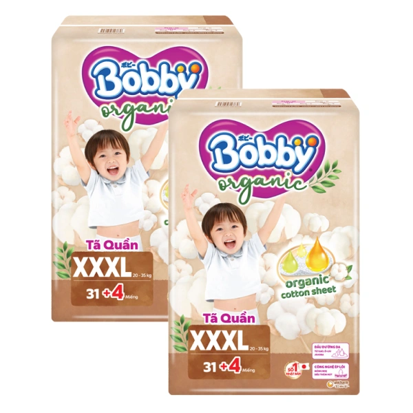Combo 2 tã quần Bobby Organic size XXXL
