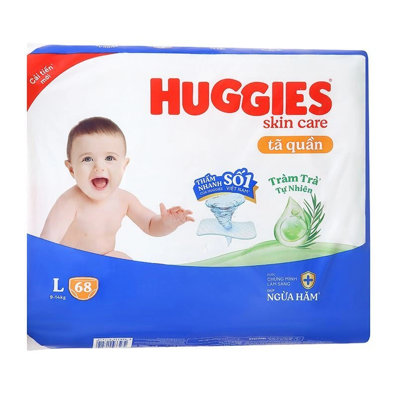 Combo 2 tã quần Huggies Skincare size L 68 miếng/bịch (9 - 14 kg) - Giao bao bì ngẫu nhiên 4
