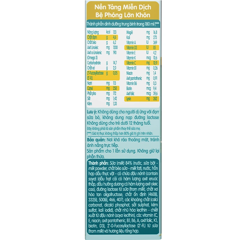 Thùng 24 hộp sữa pha sẵn Nestlé NAN Grow 180 ml (từ 1 tuổi) 18