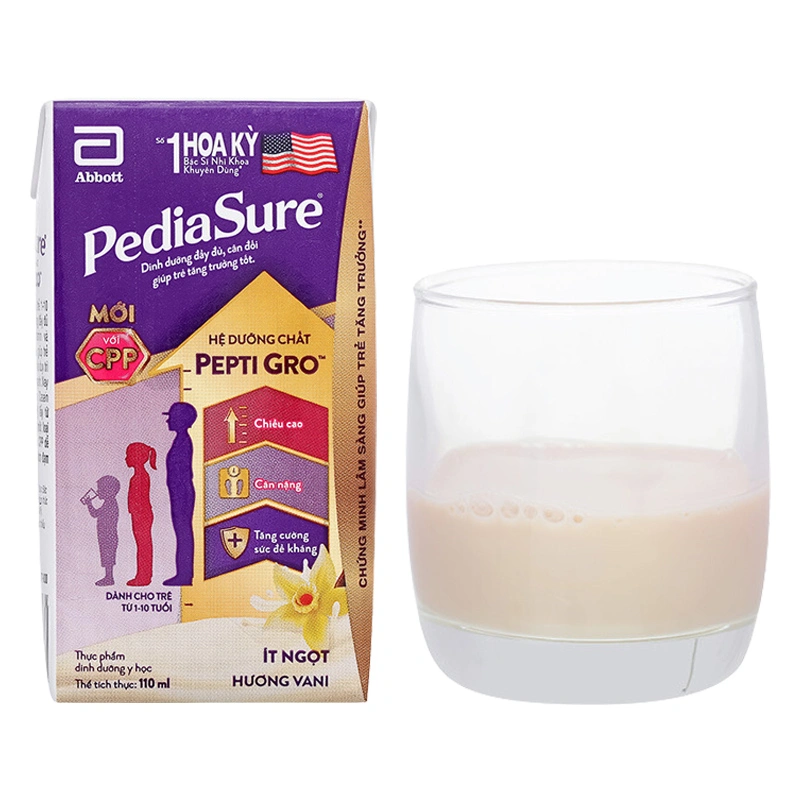 Thùng 48 hộp sữa pha sẵn Abbott PediaSure hương vani 110 ml (1 - 10 tuổi) - Giao bao bì ngẫu nhiên 58