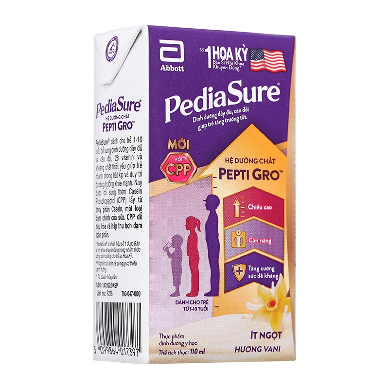 Thùng 48 hộp sữa pha sẵn Abbott PediaSure hương vani 110 ml (1 - 10 tuổi) - Giao bao bì ngẫu nhiên 53