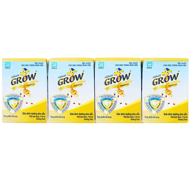Lốc 4 hộp sữa pha sẵn Abbott Grow Gold hương vani 110 ml (từ 1 tuổi) 15