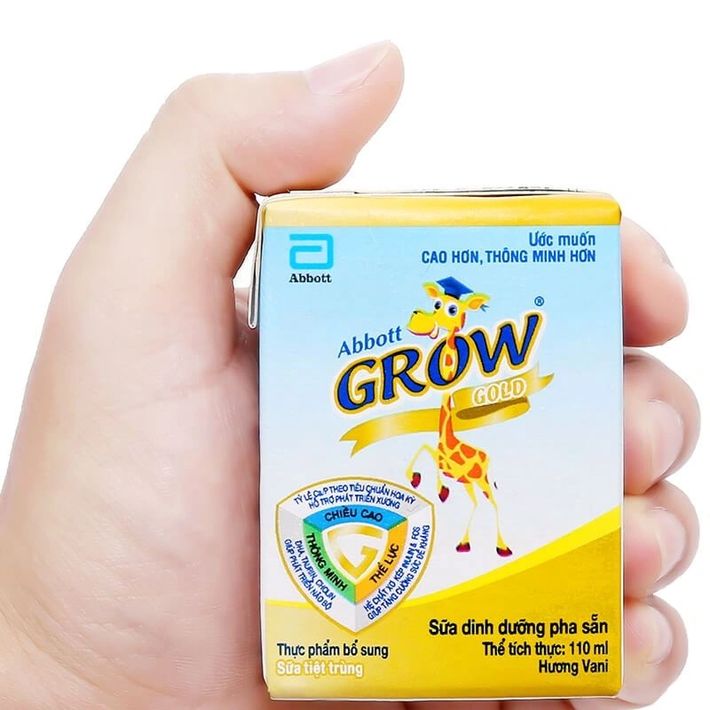 Lốc 4 hộp sữa pha sẵn Abbott Grow Gold hương vani 110 ml (từ 1 tuổi) 18
