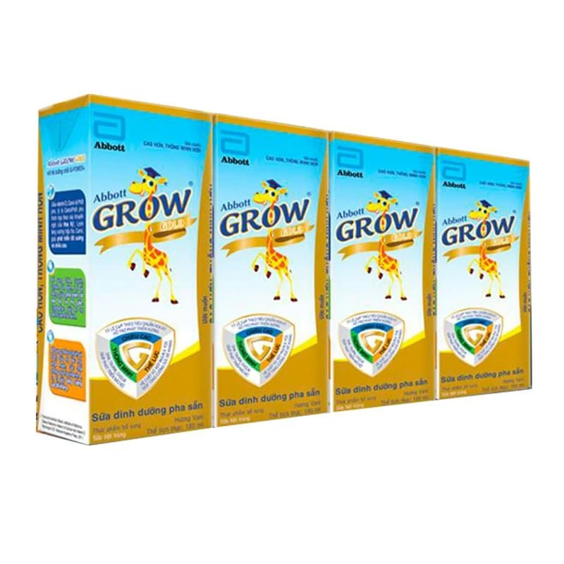 Thùng 48 hộp sữa pha sẵn Abbott Grow Gold hương vani 180 ml (từ 1 tuổi) 12