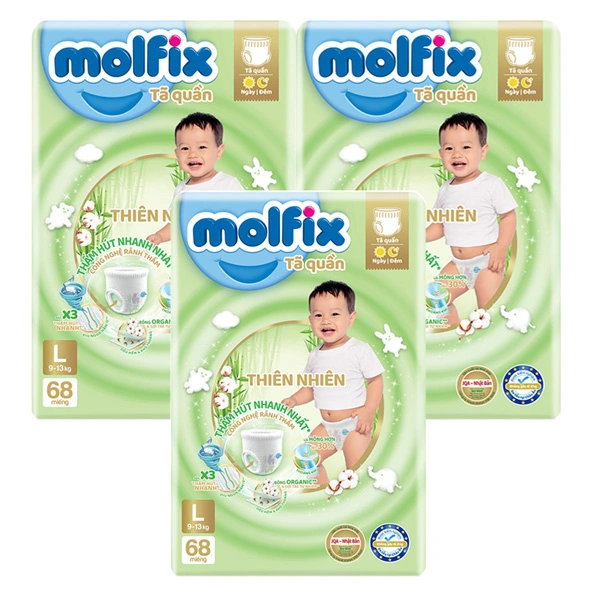 Combo 3 tã quần Molfix size L