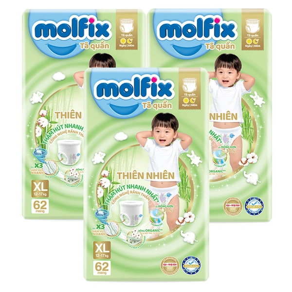 Combo 3 tã quần Molfix size XL