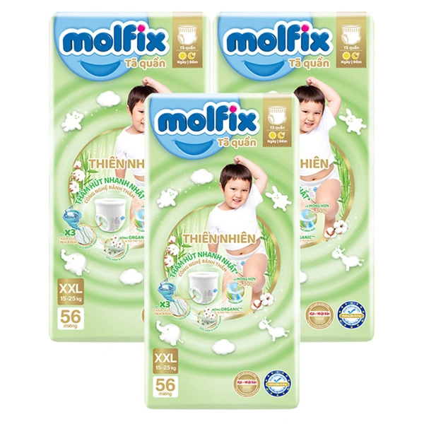 Combo 3 tã quần Molfix size XXL