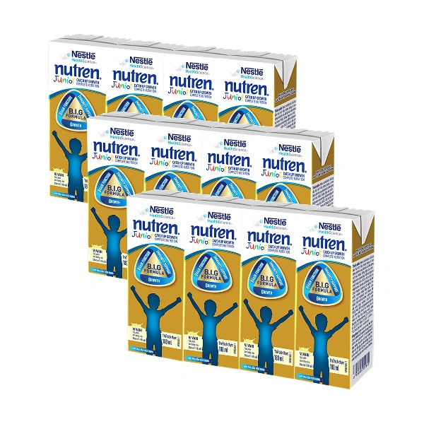 Combo 3 lốc 4 hộp sữa pha sẵn Nutren Junior
