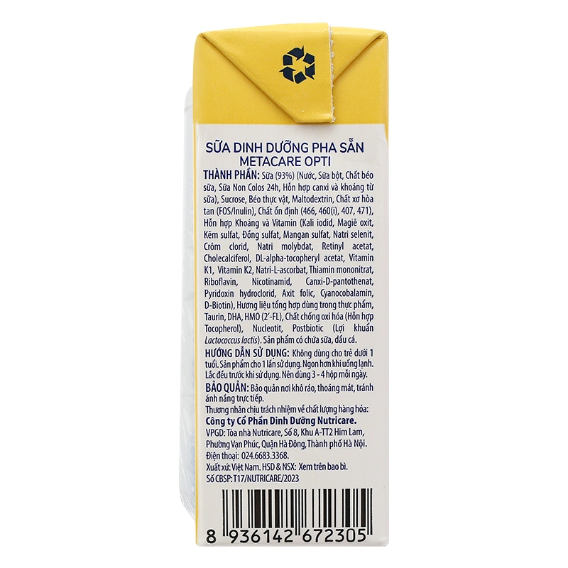 Thùng 48 hộp sữa pha sẵn MetaCare Opti 110 ml (từ 1 tuổi) 34