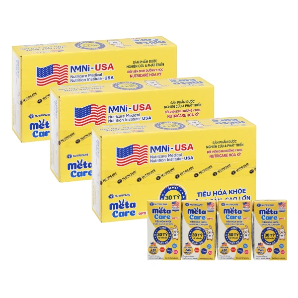 Combo 3 thùng 48 hộp sữa pha sẵn MetaCare Opti 110 ml (từ 1 tuổi) - Giao bao bì ngẫu nhiên 1