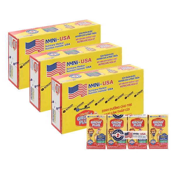 Combo 3 thùng 48 hộp sữa pha sẵn Nutricare Colos 24h Grow Plus