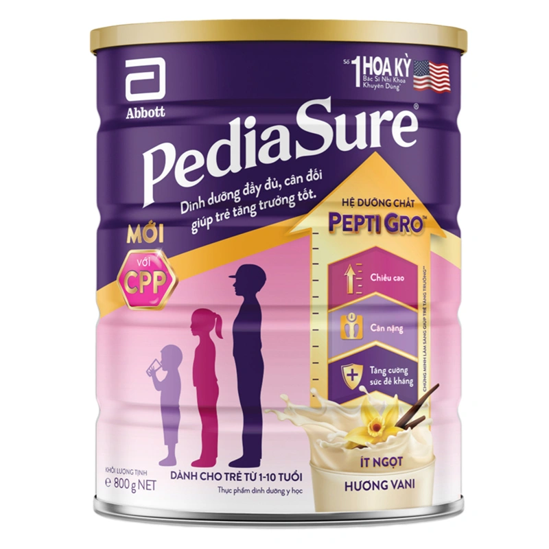 Sữa bột Abbott PediaSure BA hương vani 800g (1 - 10 tuổi) 14