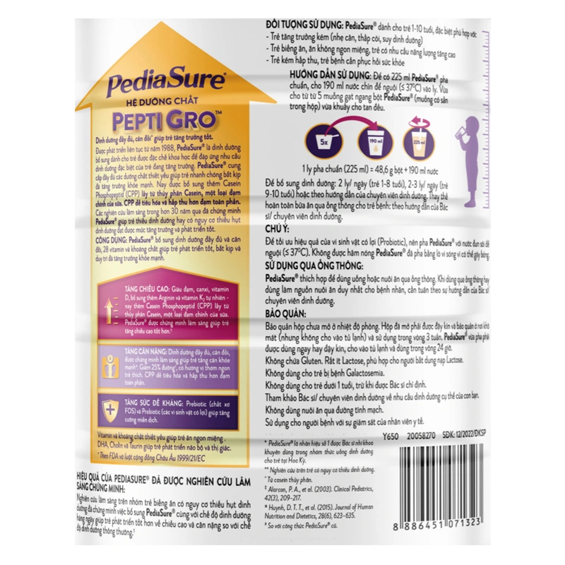 Sữa bột Abbott PediaSure BA hương vani 800g (1 - 10 tuổi) 24