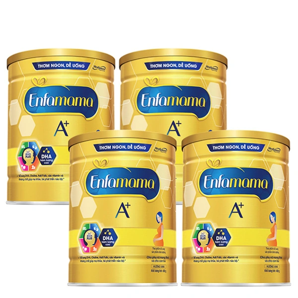 Combo 4 hộp sữa bầu Enfamama A+ 360° Brain Plus
