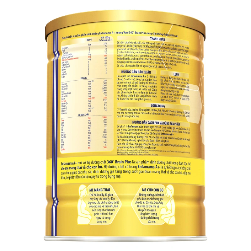 Combo 4 sữa bầu Enfamama A+ 360° Brain Plus hương vani 830g 4
