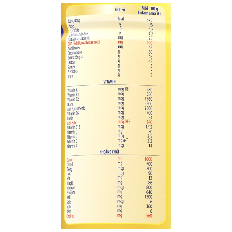 Combo 4 sữa bầu Enfamama A+ 360° Brain Plus hương vani 830g 7
