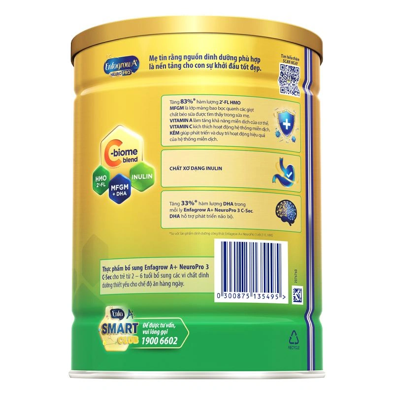 Sữa bột Enfagrow A+ Neuropro C-Sec số 3 800g (2 - 6 tuổi) 10