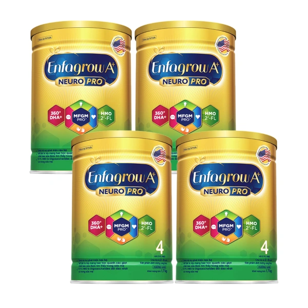 Combo 4 sữa bột Enfagrow A+ Neuropro số 4 - Giao bao bì ngẫu nhiên