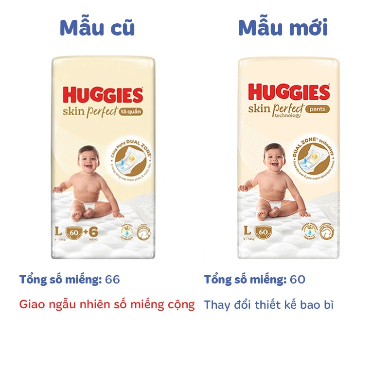 Tã quần Huggies Skin Perfect size XL 52 (12 - 17 kg) - Giao bao bì cộng miếng ngẫu nhiên 28