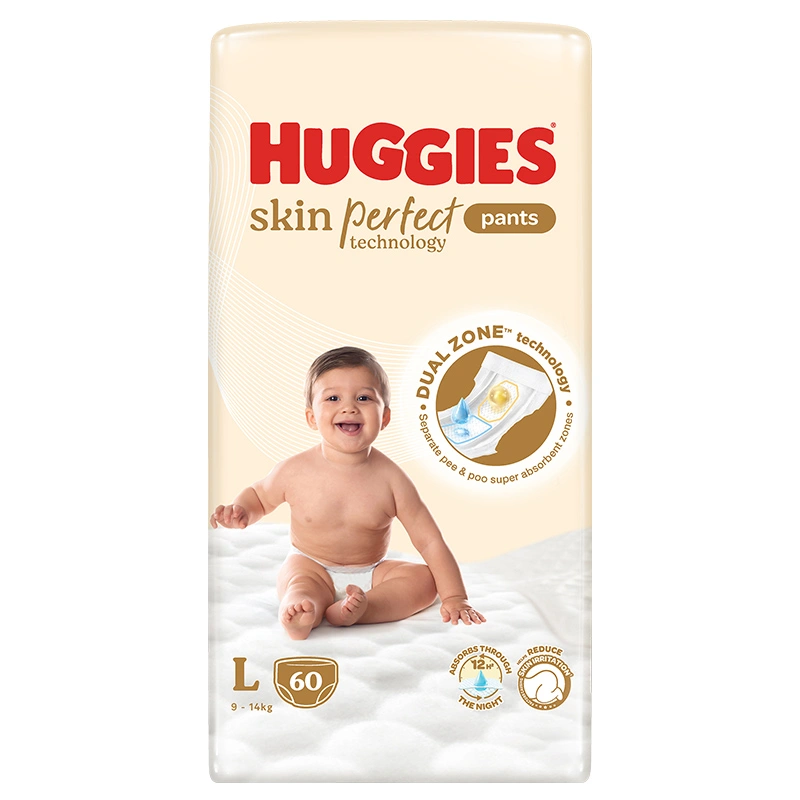 Combo 4 tã quần Huggies Skin Perfect size L 60 miếng/bịch (9 - 14 kg) - Giao bao bì cộng miếng ngẫu nhiên 3