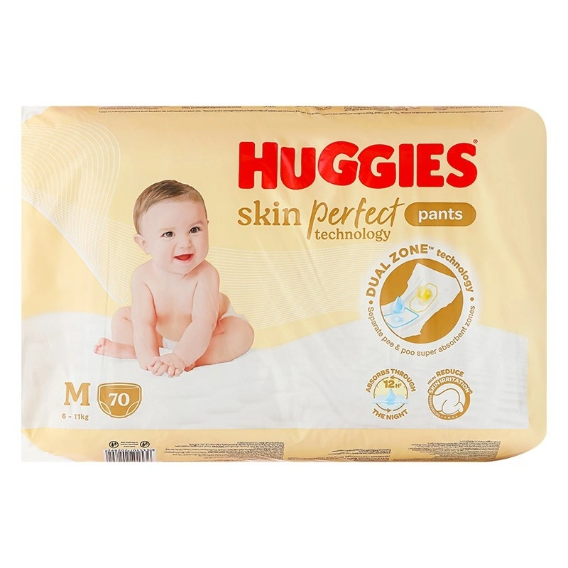 Combo 4 tã quần Huggies Skin Perfect size M 70 miếng/bịch (6 - 11 kg) - Giao bao bì cộng miếng ngẫu nhiên 4