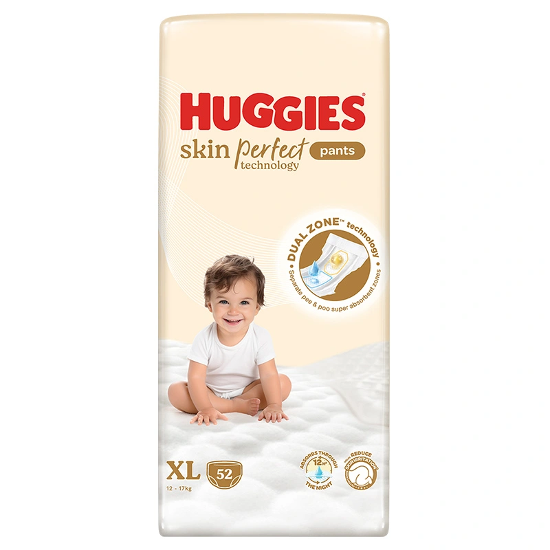 Combo 4 tã quần Huggies Skin Perfect size XL 52 miếng (12 - 17 kg) - Giao bao bì cộng miếng ngẫu nhiên 3