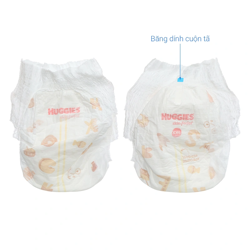 Combo 4 tã quần Huggies Skin Perfect size XXL 48 miếng (Trên 15 kg) - Giao bao bì cộng miếng ngẫu nhiên 8