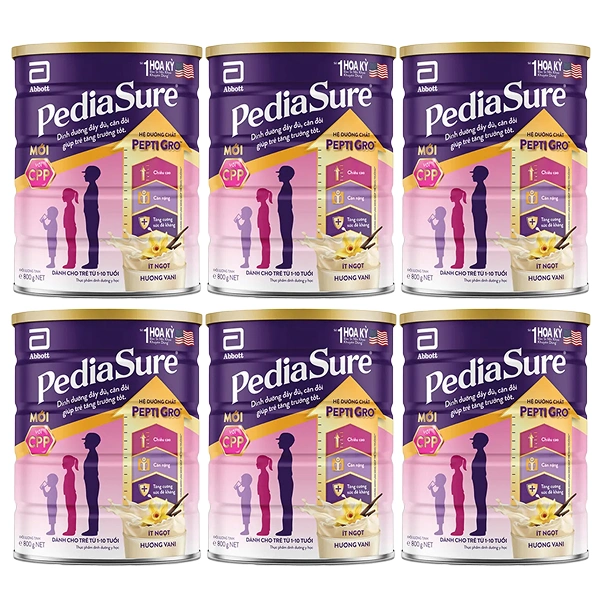 Combo 6 hộp sữa bột Abbott PediaSure BA hương vani 800g (1 - 10 tuổi) 1