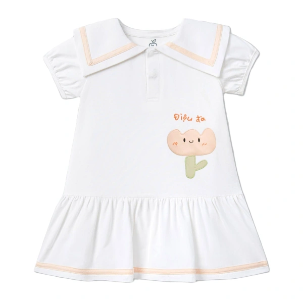 Đầm La Pomme cotton trắng