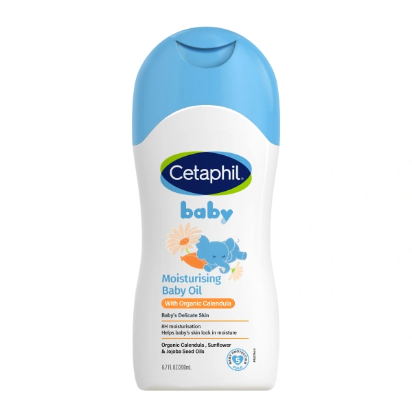 Dầu massage dưỡng ẩm cho bé chiết xuất hoa cúc Cetaphil Baby