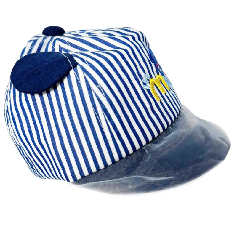 Nón kết cho bé Duy Ngọc 2707 kèm khăn sọc gấu màu xanh dương đậm 3