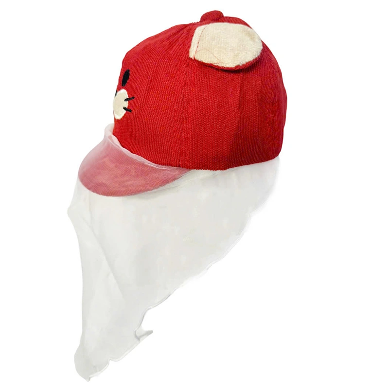 Nón kết cho bé Duy Ngọc thêu hình cọp màu đỏ 2