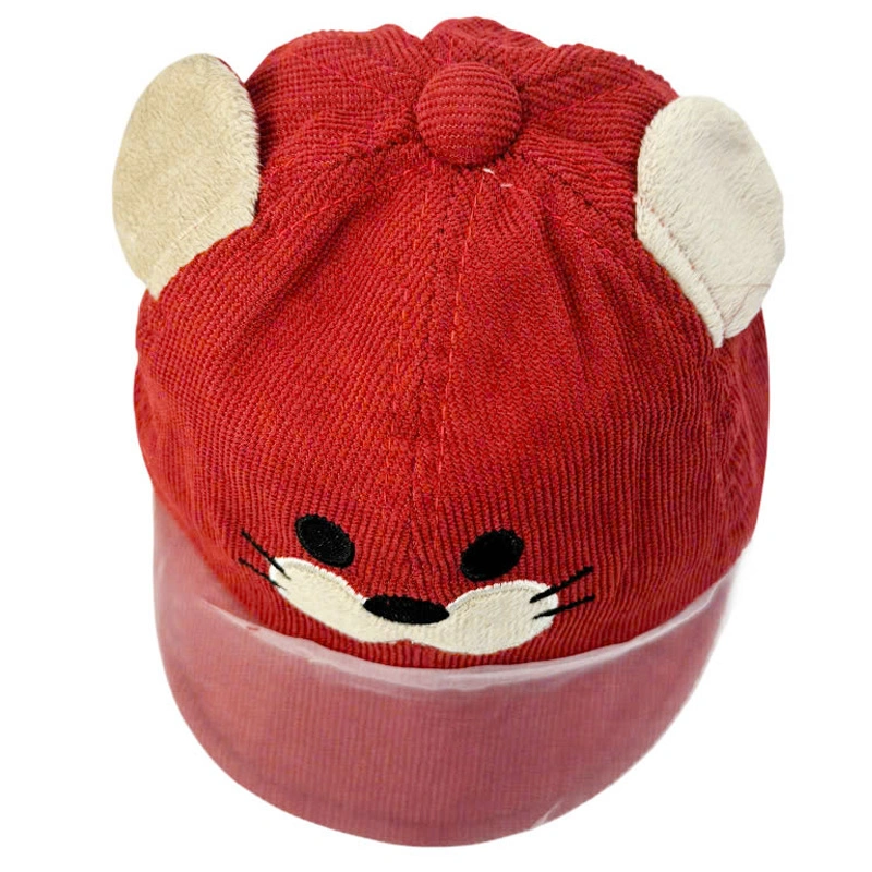 Nón kết cho bé Duy Ngọc thêu hình cọp màu đỏ 4