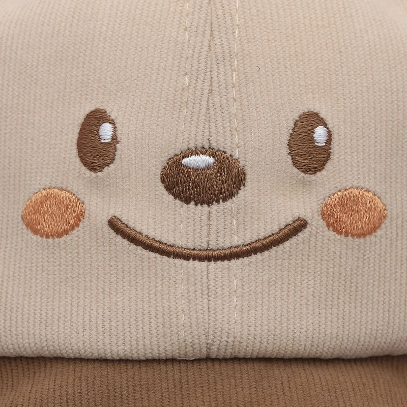 Nón kết cho bé TOP KIDS gấu cười màu nâu 5