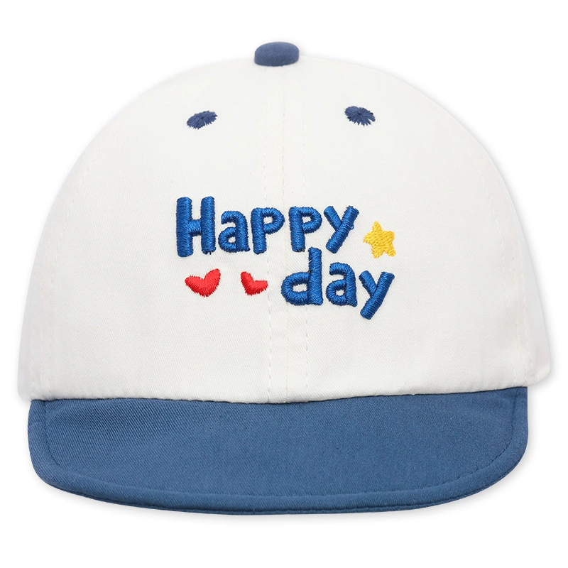 Nón kết cho bé TOP KIDS thêu Happy Day màu xanh dương 2