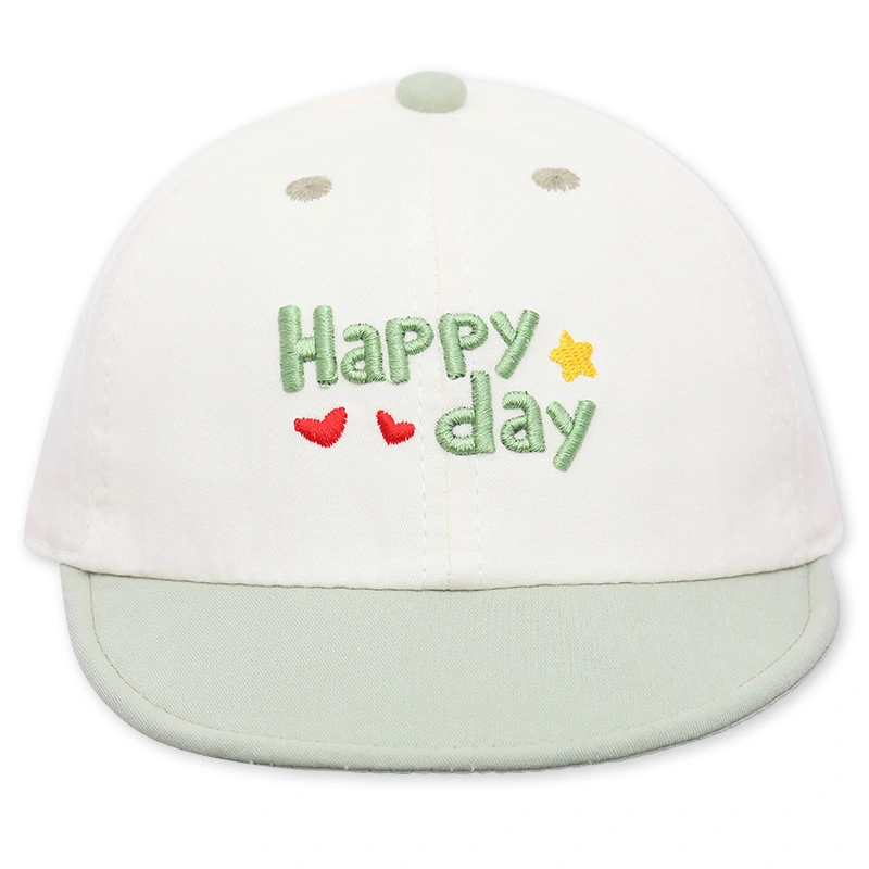Nón kết cho bé TOP KIDS thêu Happy Day màu xanh dương 8