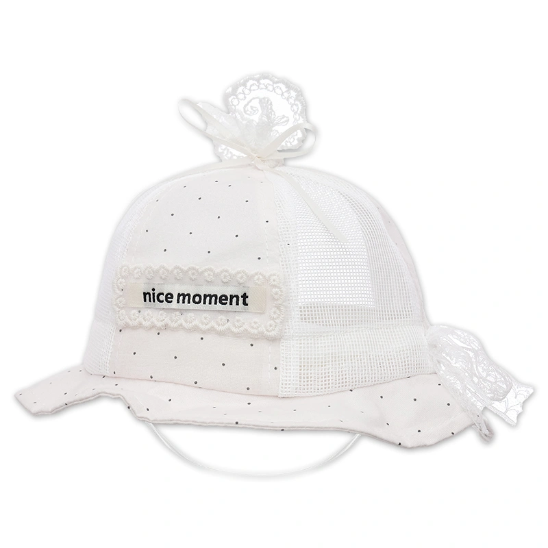 Nón vành cho bé TOP KIDS chấm bi màu xanh dương 9