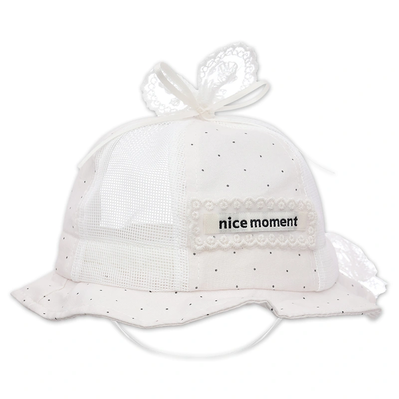 Nón vành cho bé TOP KIDS chấm bi màu xanh dương 10