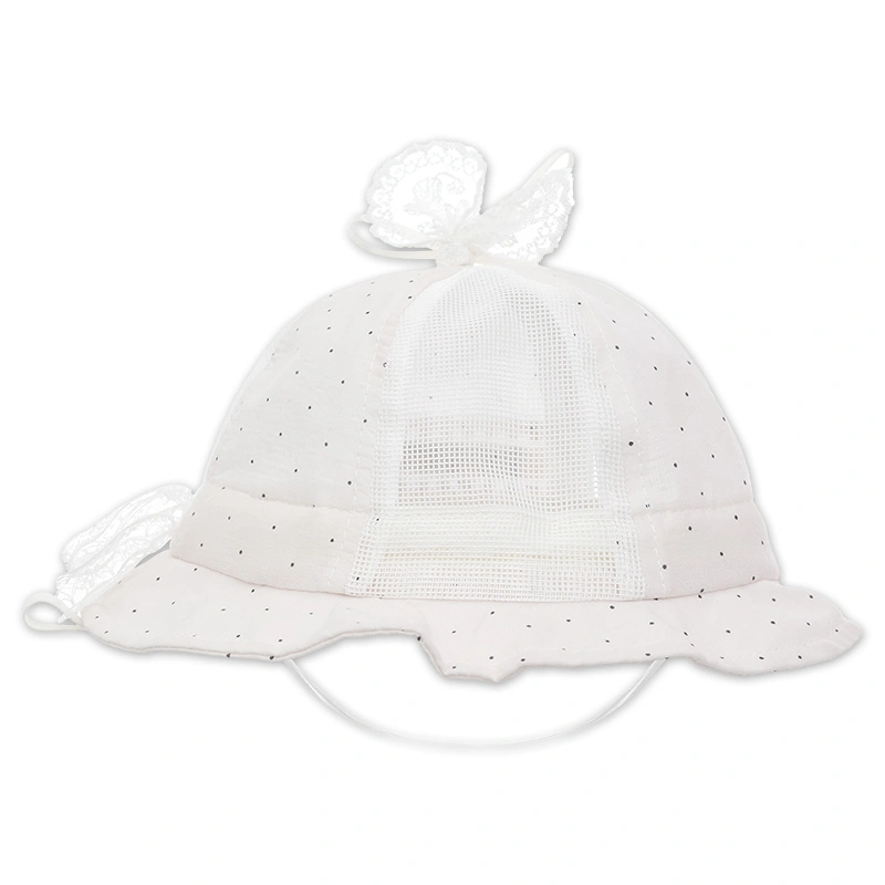 Nón vành cho bé TOP KIDS chấm bi màu xanh dương 11