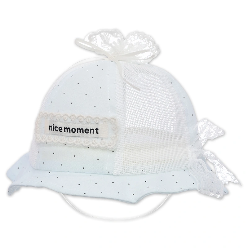 Nón vành cho bé TOP KIDS chấm bi màu xanh dương 2