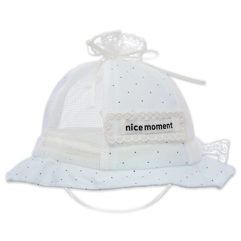 Nón vành cho bé TOP KIDS chấm bi màu xanh dương 3