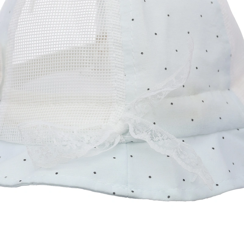 Nón vành cho bé TOP KIDS chấm bi màu xanh dương 6