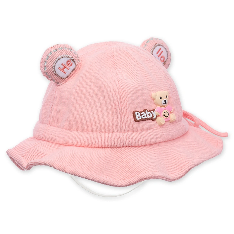 Nón vành cho bé TOP KIDS gấu baby màu be 10