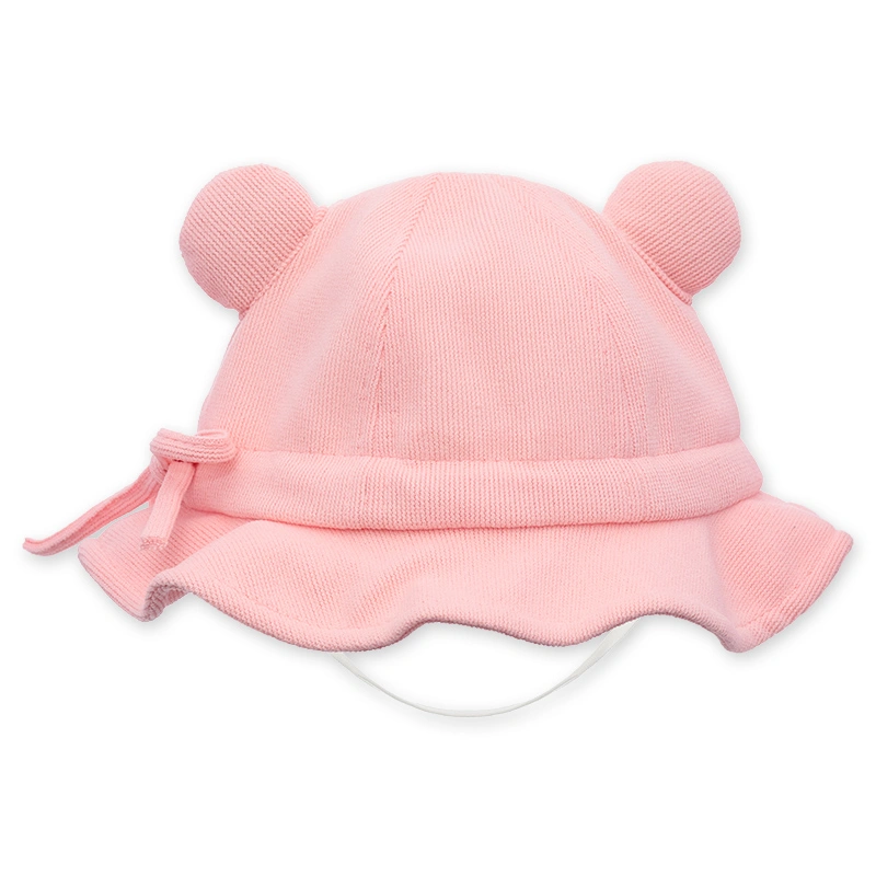 Nón vành cho bé TOP KIDS gấu baby màu be 11