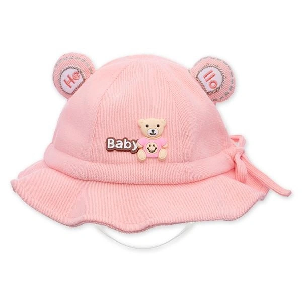 Nón vành TOP KIDS gấu baby màu hồng