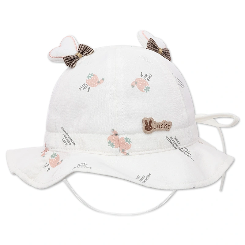 Nón vành cho bé TOP KIDS lucky màu trắng 3