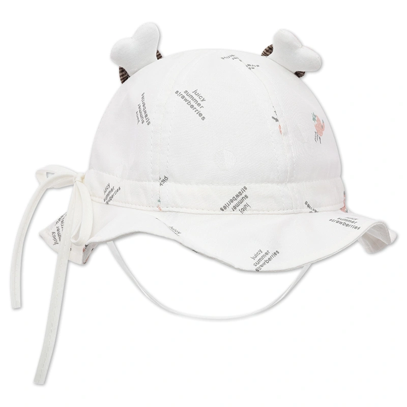 Nón vành cho bé TOP KIDS lucky màu trắng 4