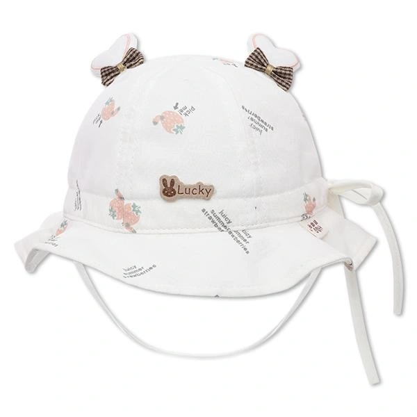 Nón vành TOP KIDS lucky màu trắng